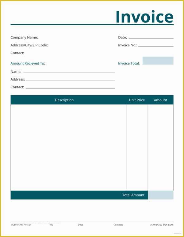 Free Invoice Template Pages Of 28 Blank Invoice Templates