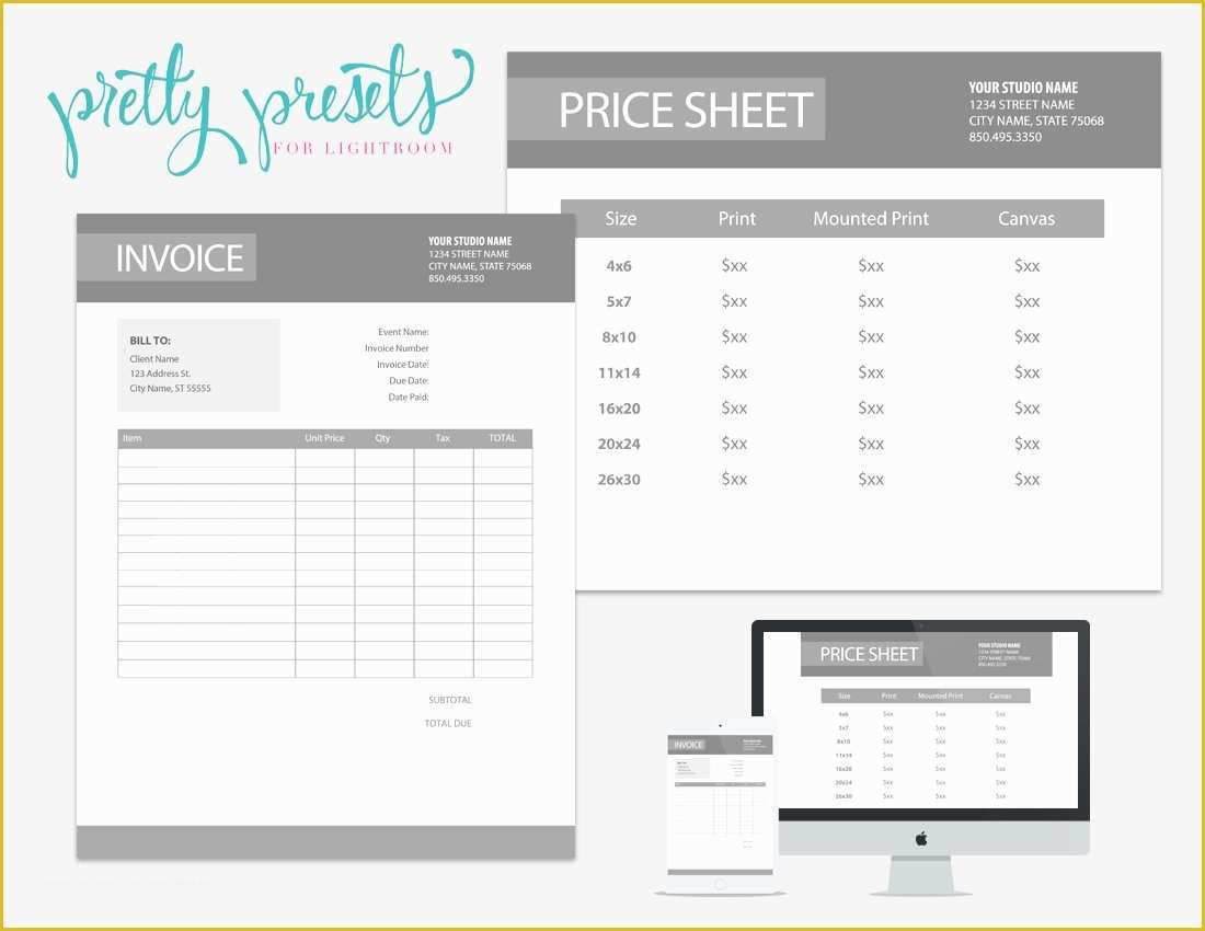 Free Invoice Template Pages Of Free Pricing Sheet and Invoice Download for Graphers