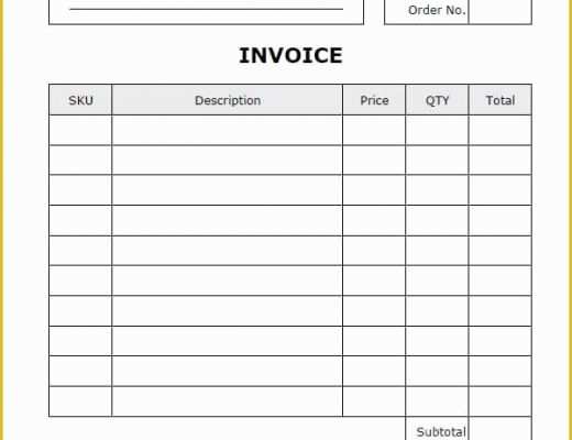 Free Invoice Template Pages Of Free Printable Invoice Template Word – Free