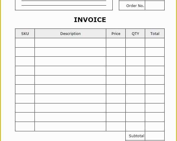 Free Invoice Template Pages Of Free Printable Invoice Template Word – Free