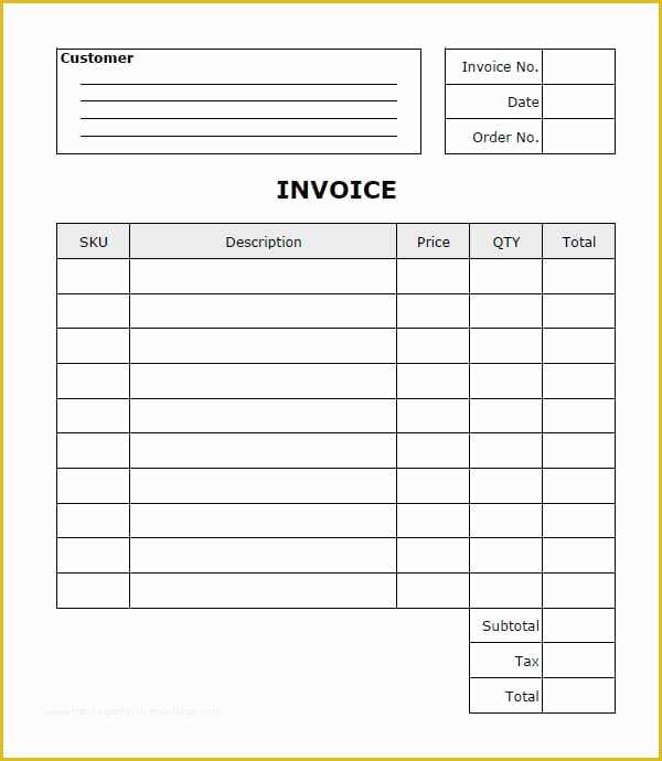Free Invoice Template Pages Of Free Printable Invoice Template Word – Free