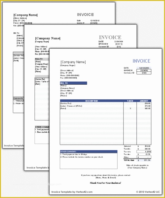 Free Invoice Template Pages Of Invoice Template Pages