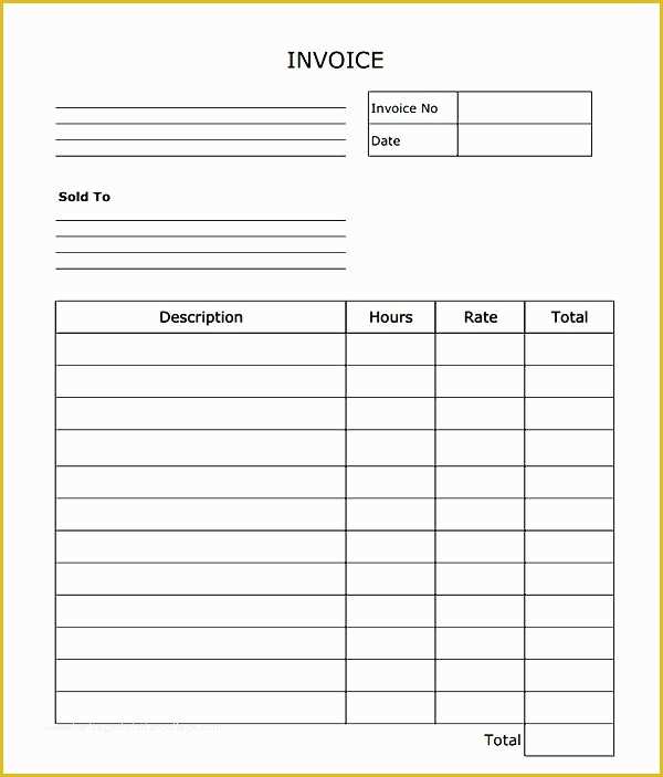 Free Invoice Template Pages Of Printable Blank Invoice Printable 360 Degree