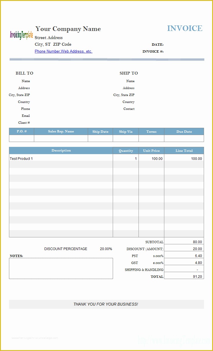 Free Invoice Template Pages Of Simple Sample Discount Amount Field