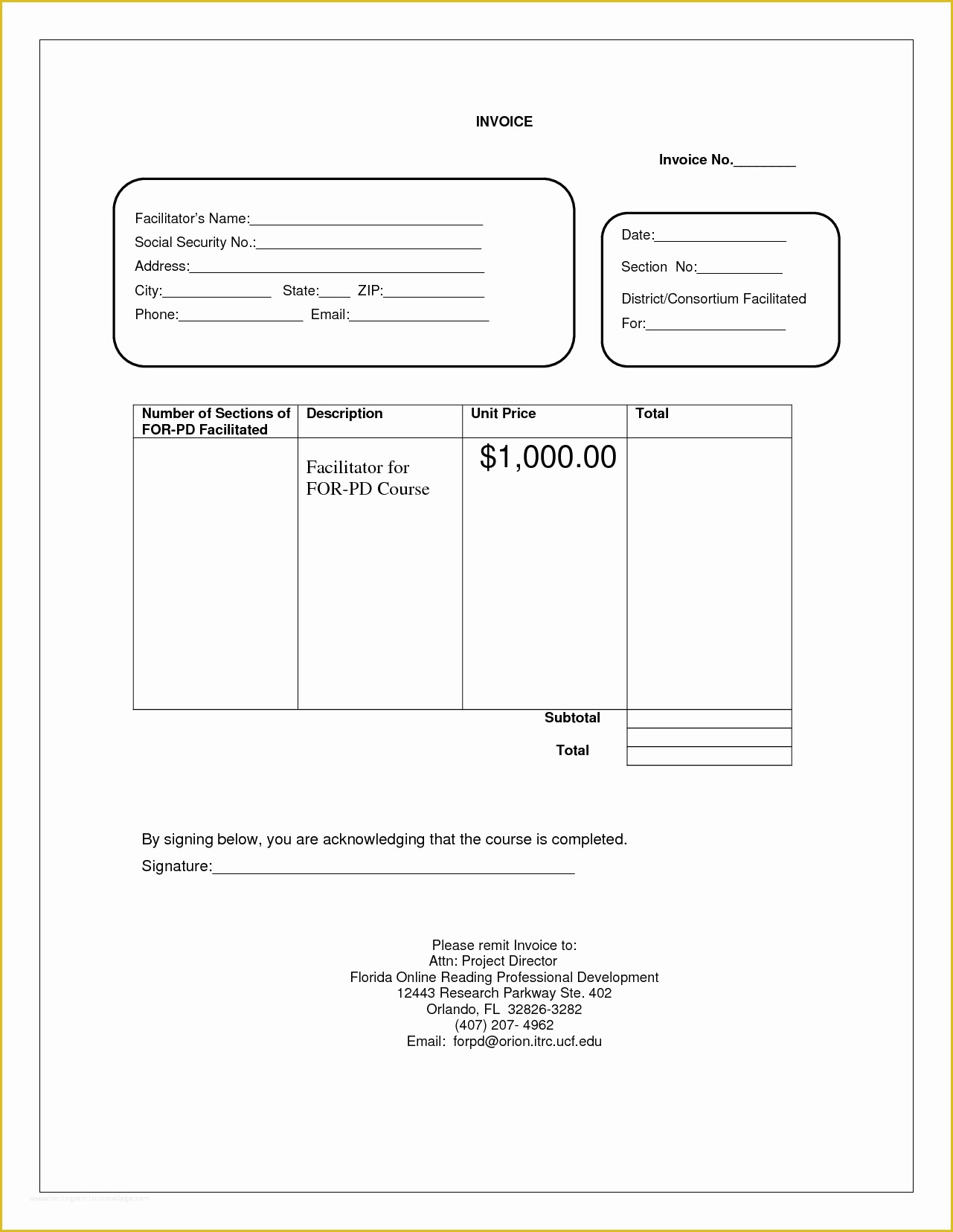 Free Invoice Template Pdf Of 8 Blank Invoice Template Pdf