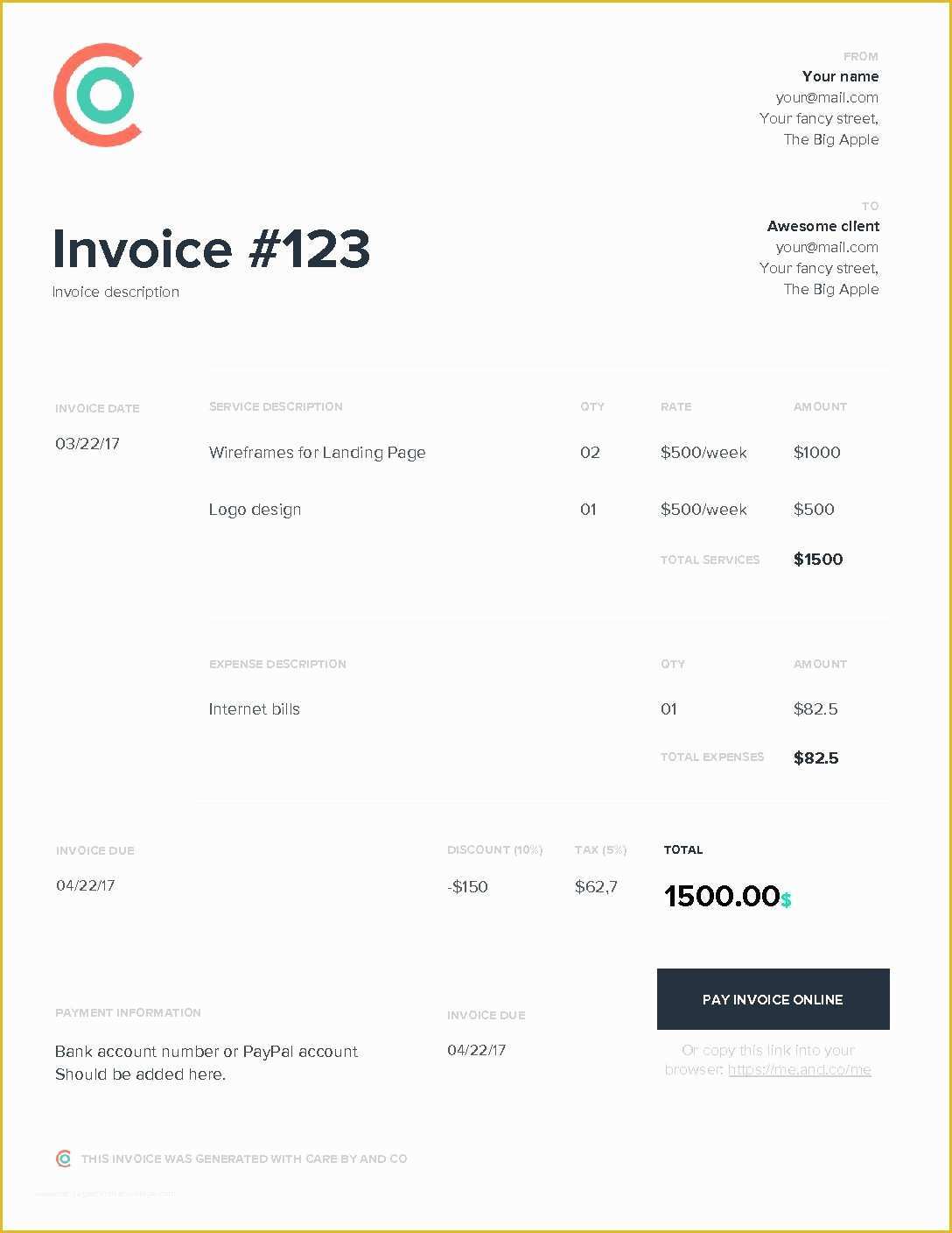Free Invoice Template Pdf Of Free Invoice Template Excel Pdf
