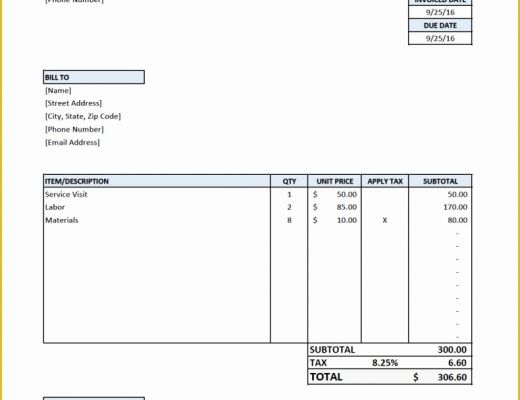 Free Invoice Template Pdf Of Free Invoice Template for Contractors