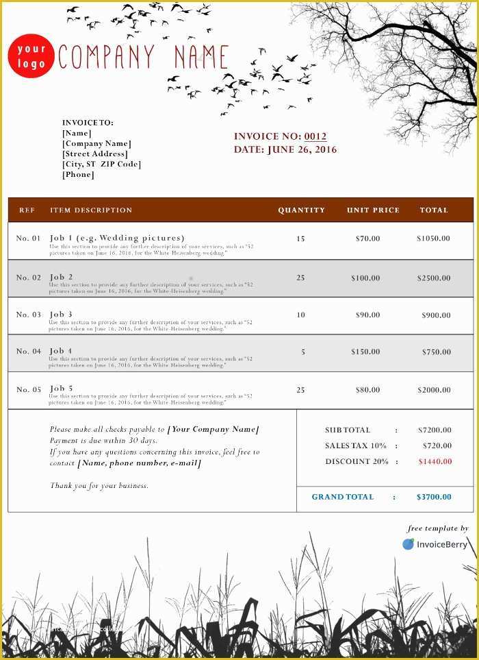 Free Invoice Template Pdf Of Free Pdf Invoice Templates