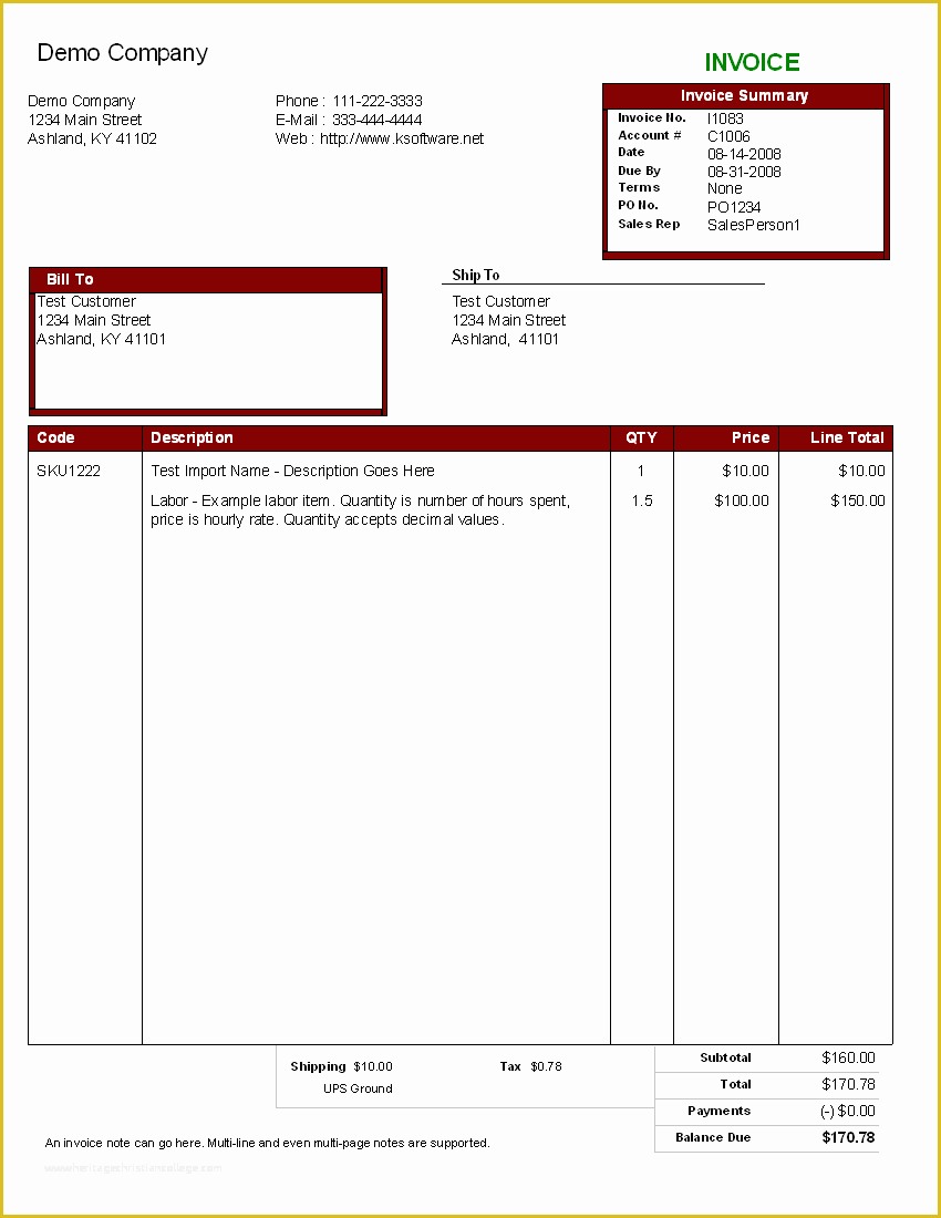 Free Invoice Template Pdf Of Invoice format Pdf