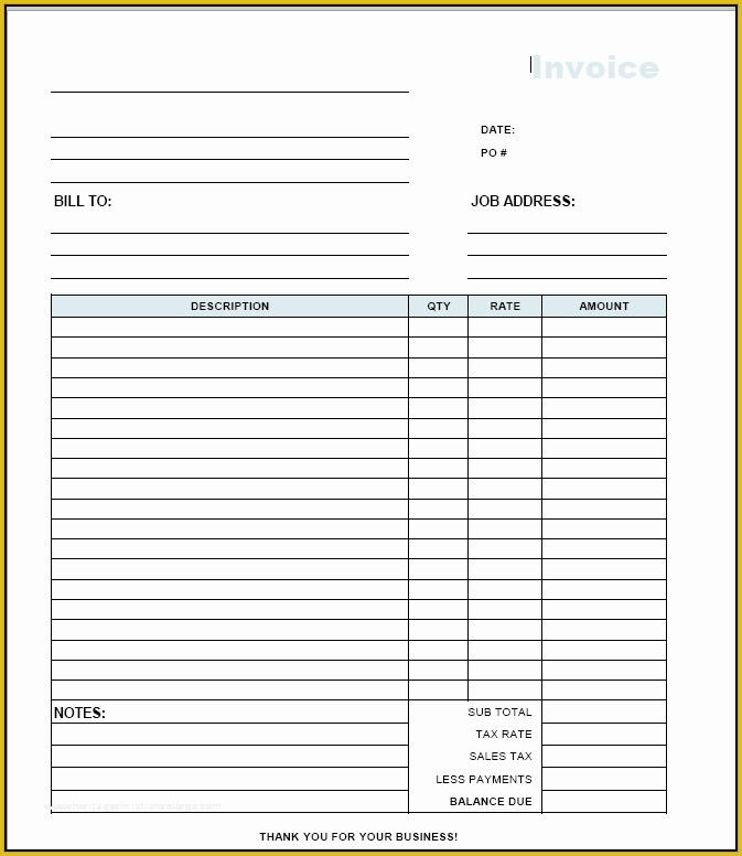 Free Invoice Template Pdf Of Invoice Template Pdf Free