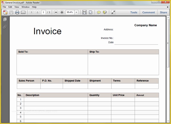 Free Invoice Template Pdf Of Invoice Templates for Pdf