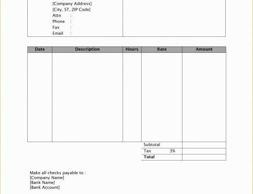 Free Invoice Template Word Of Invoice Template Word 2010