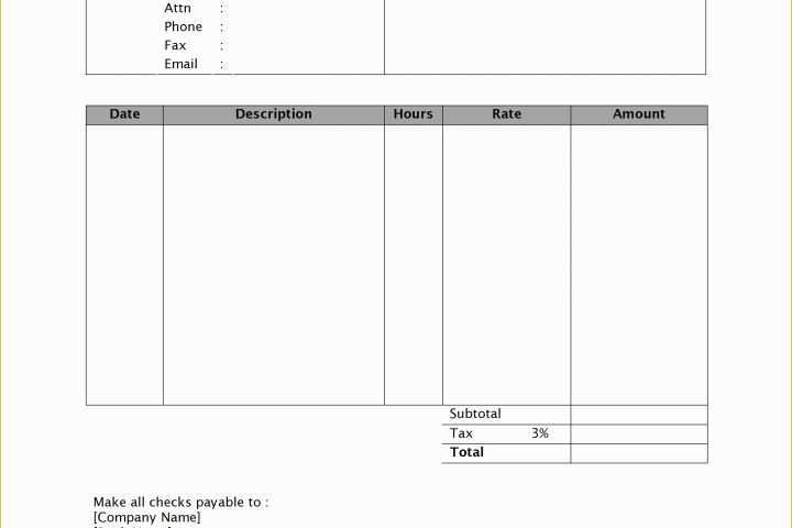 Free Invoice Template Word Of Invoice Template Word 2010