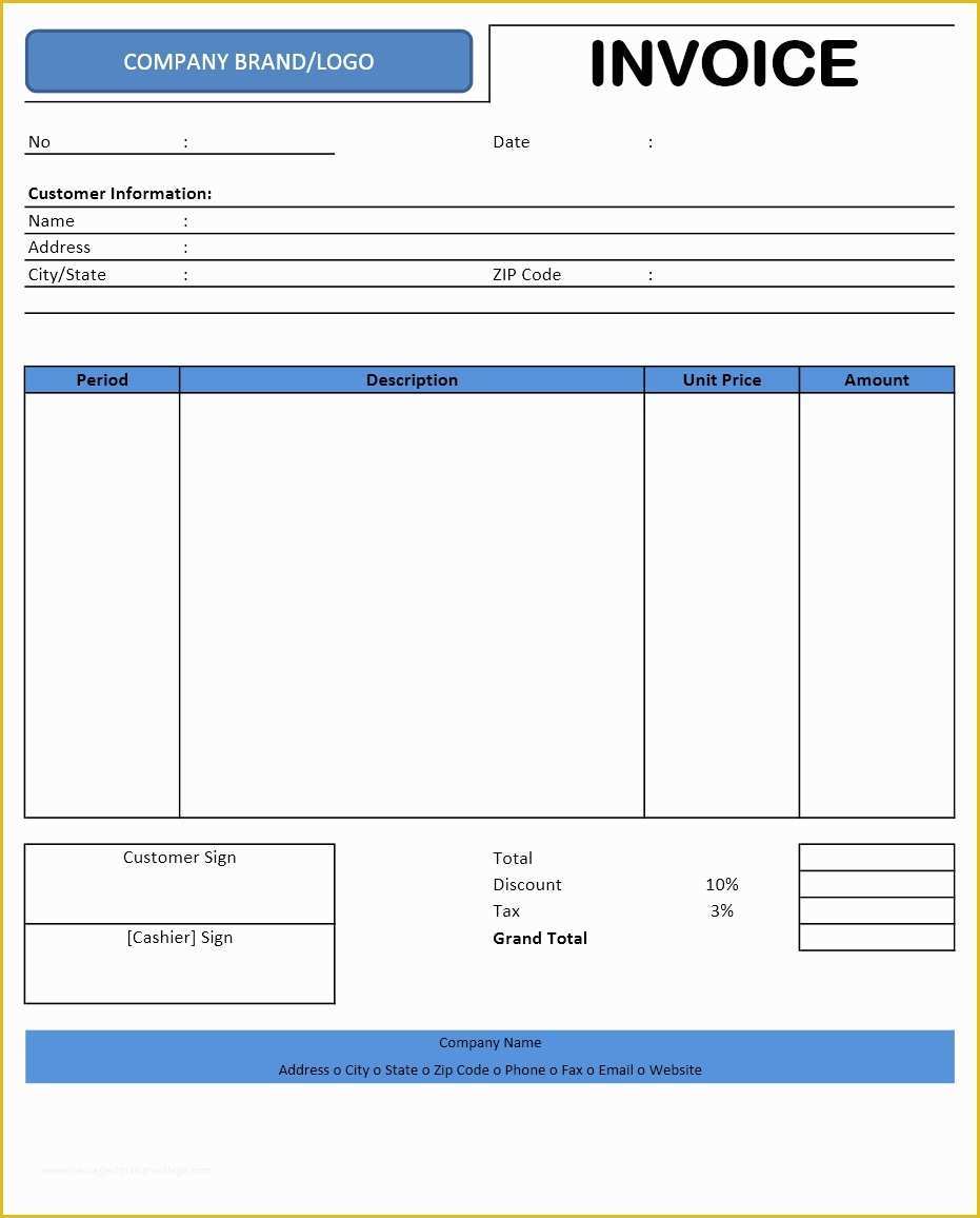 Free Invoice Template Word Of Invoice Templates