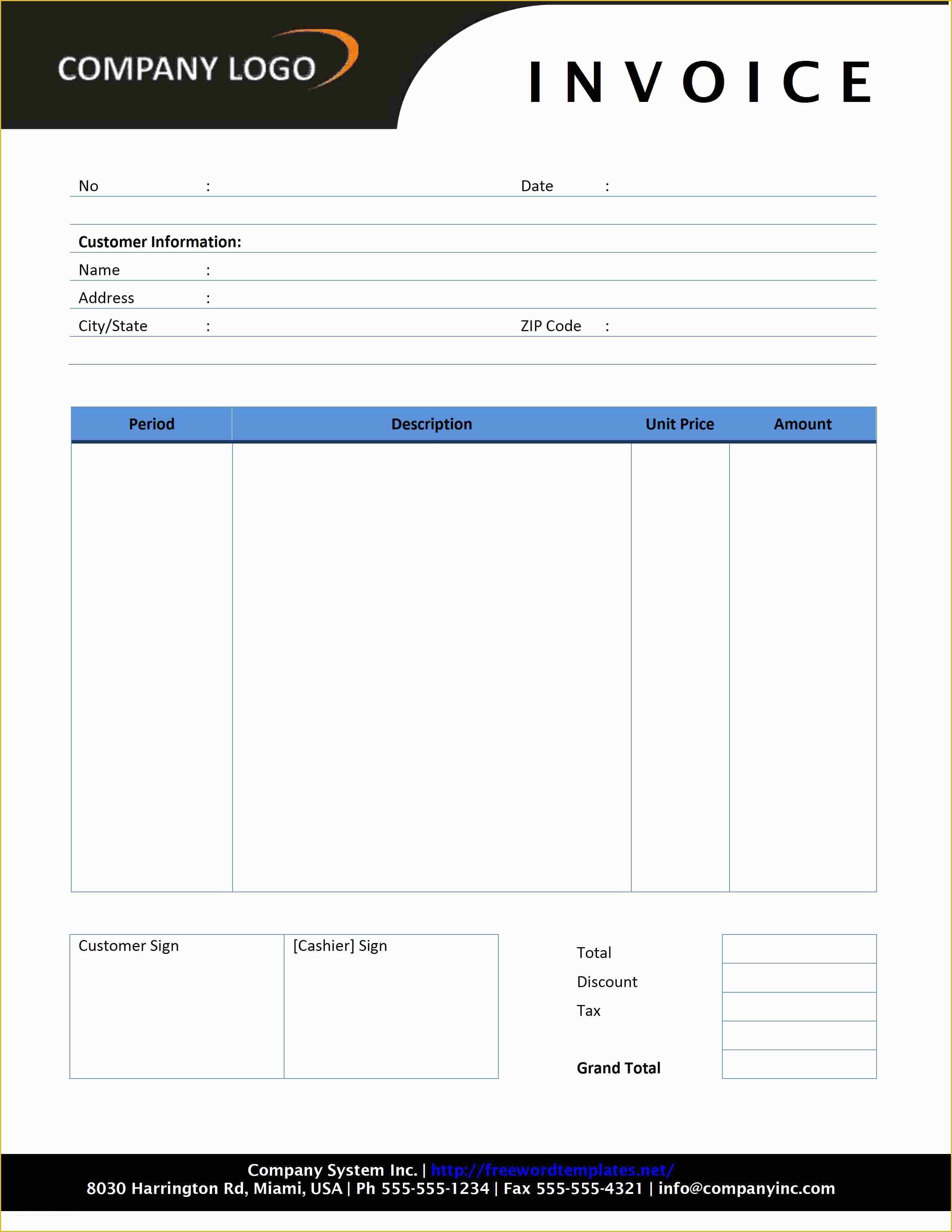 Free Invoice Template Word Of Service Invoice format In Word Invoice Template Ideas