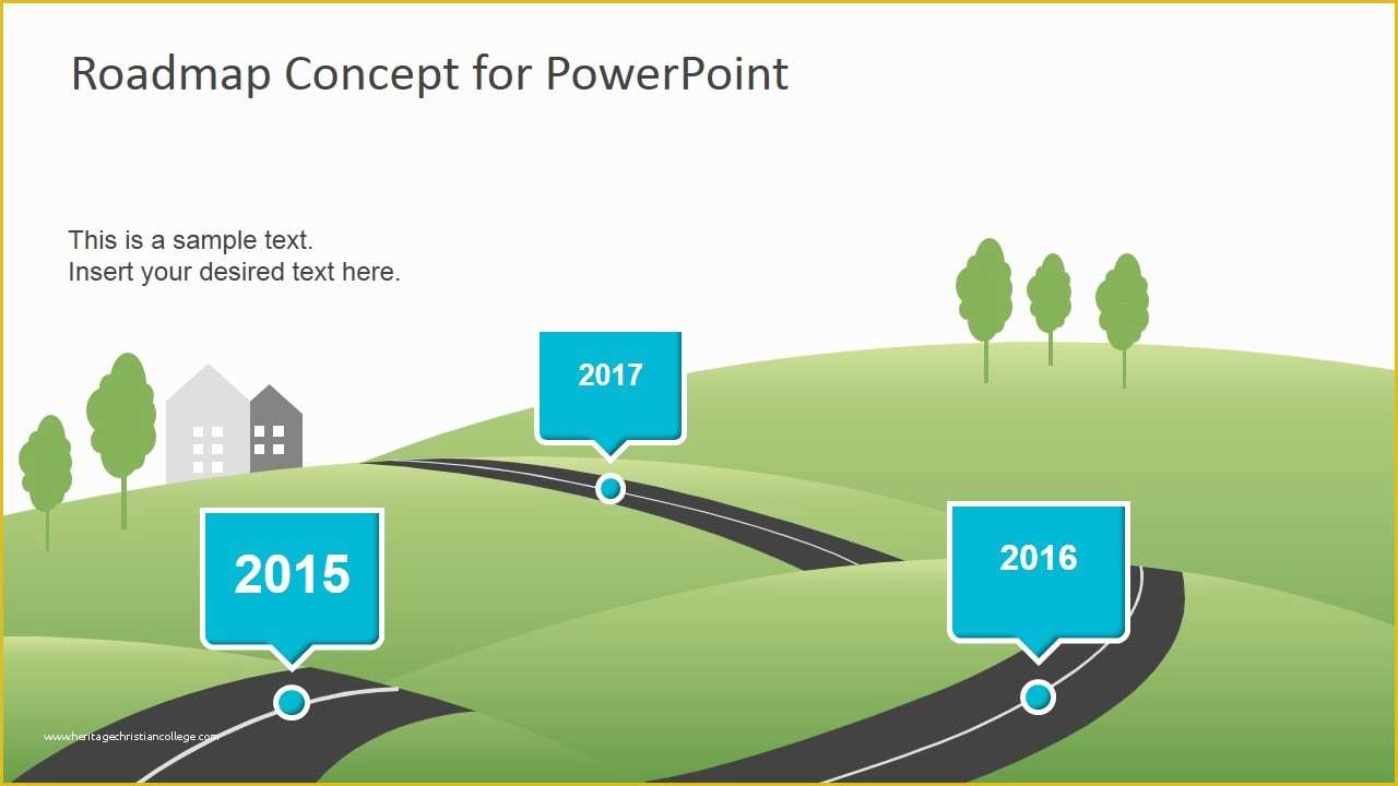 Free It Roadmap Template Of Creative Roadmap Concept Powerpoint Template Slidemodel