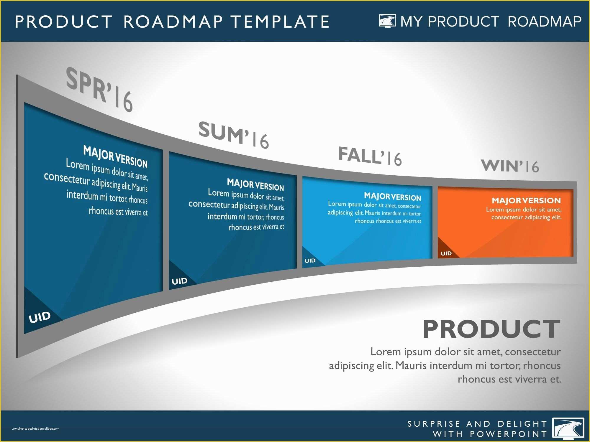 Free It Roadmap Template Of Four Phase Development Planning Timeline Roadmap