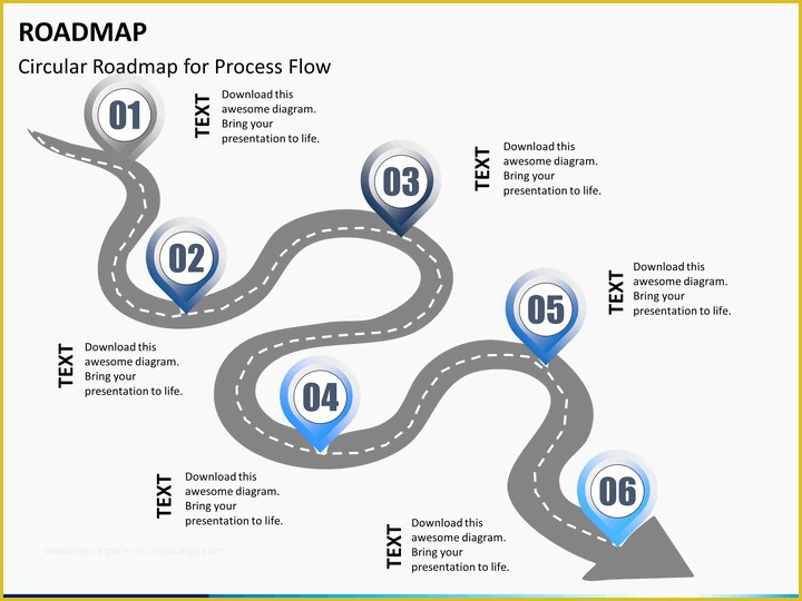 Free It Roadmap Template Of Free Roadmap Powerpoint Template Bountrfo