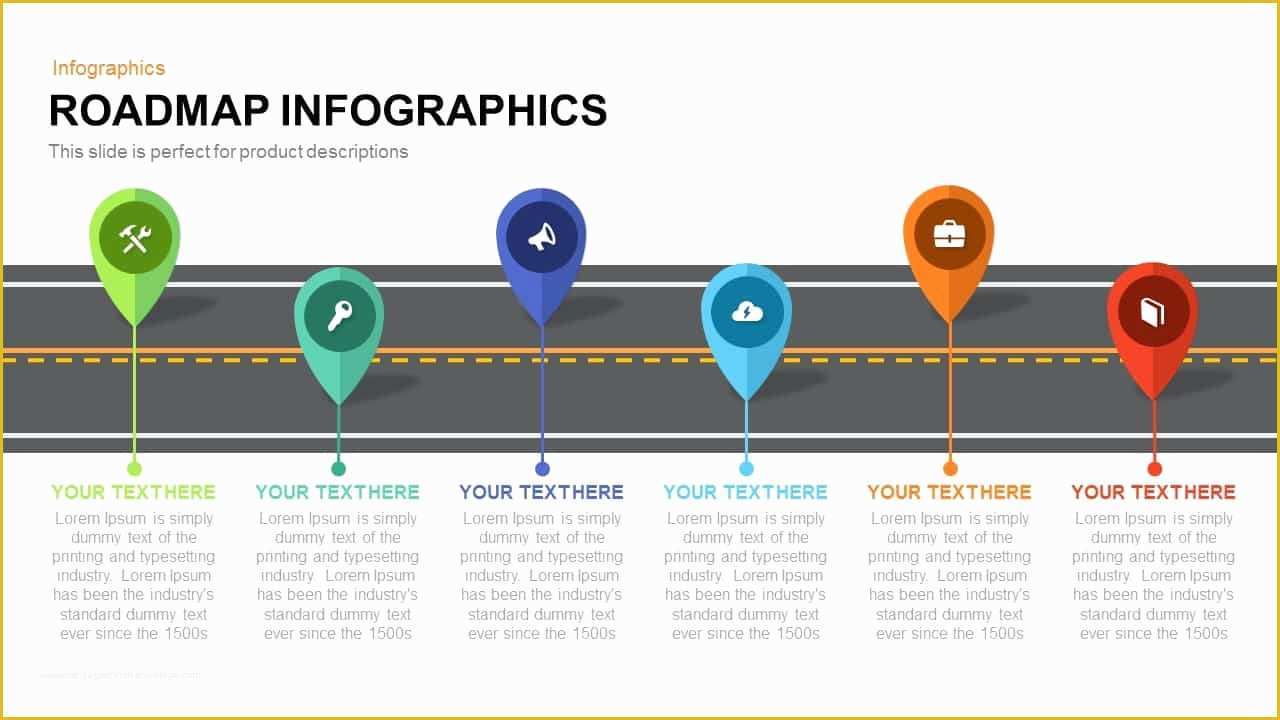 Free It Roadmap Template Of Roadmap Infographics Powerpoint Template and Keynote Slide
