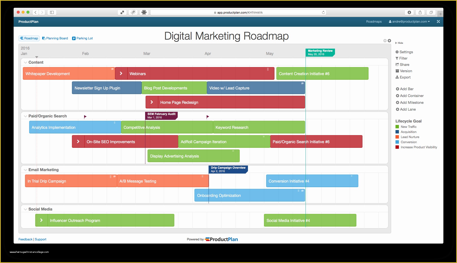 Free Product Roadmap Template Excel