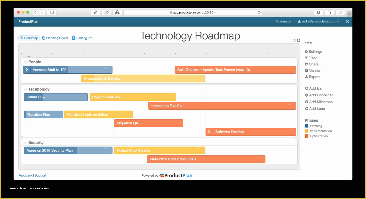 Free It Roadmap Template Of Three Example Technology Roadmap Templates