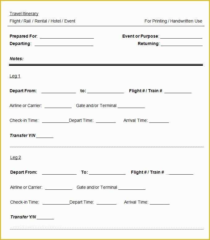 Free Itinerary Template Of 11 Cruise Itinerary Template Word Pdf