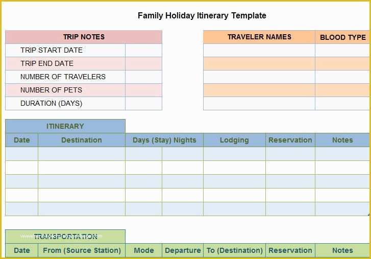 Free Itinerary Template Of 30 Itinerary Templates Travel Vacation Trip Flight