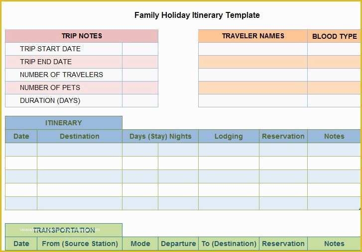 Free Itinerary Template Of 30 Itinerary Templates Travel Vacation Trip Flight