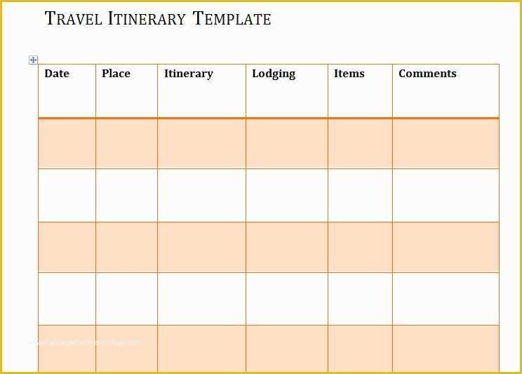 Free Itinerary Template Of 30 Itinerary Templates Travel Vacation Trip Flight