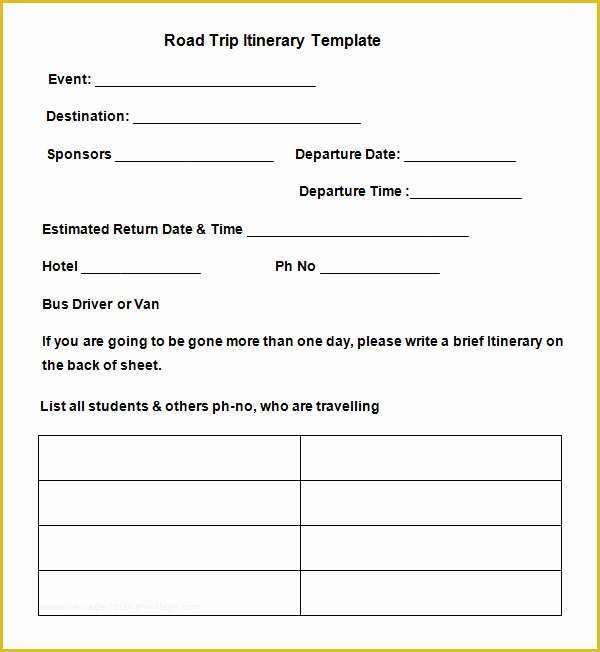 Free Itinerary Template Of 32 Travel Itinerary Templates Doc Pdf
