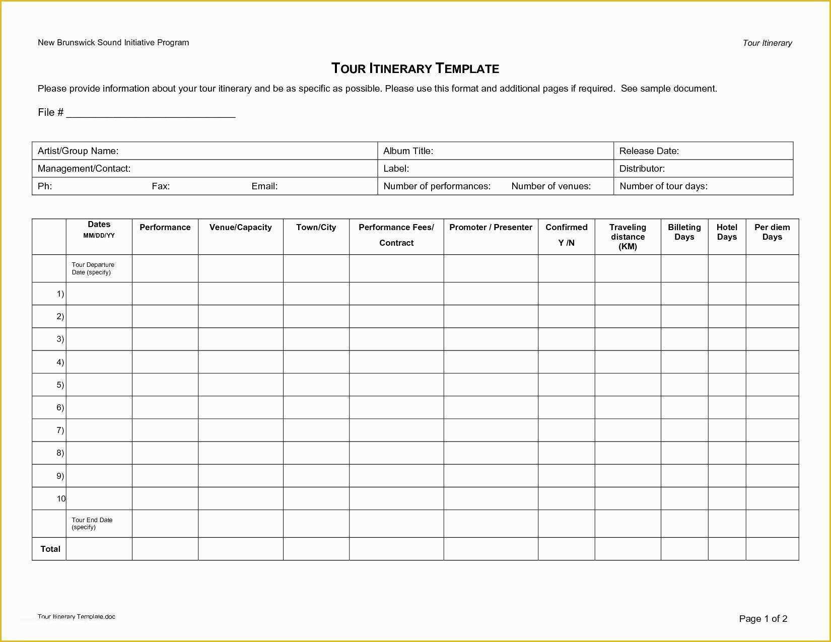 Free Itinerary Template Of 4 Excel Vacation Itinerary Templates Excel Xlts