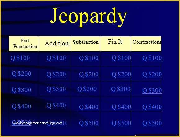 Free Jeopardy Template Of 9 Jeopardy Powerpoint Templates – Free Samples Examples