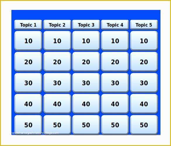 Free Jeopardy Template Of Keynote Jeopardy Template 6 Free Word Pdf Ppt