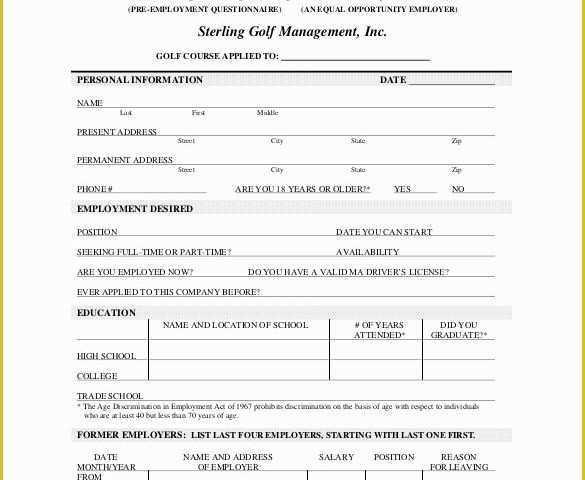Free Job Application Template Of 21 Employment Application Templates Pdf Doc