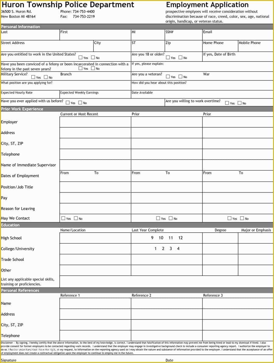 Free Job Application Template Of 8 Free Standard Job Application Form