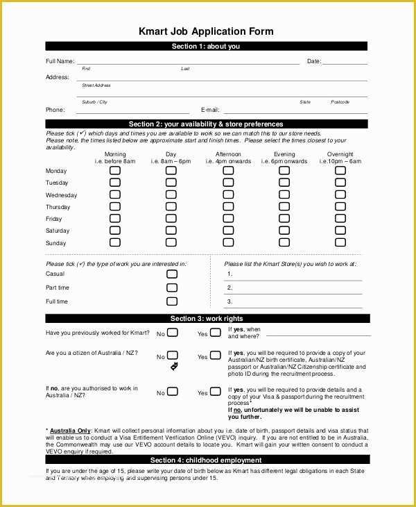 Free Job Application Template Word Document Of 10 Sample Printable Job Application forms
