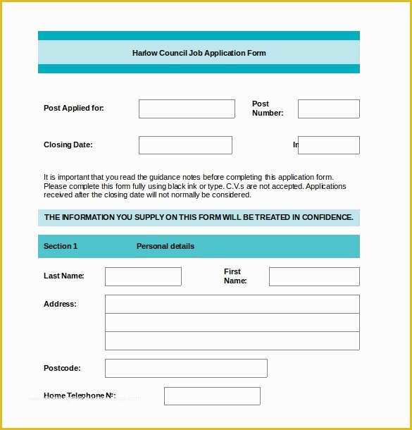 Free Job Application Template Word Document Of Application form Templates – 10 Free Word Pdf Documents