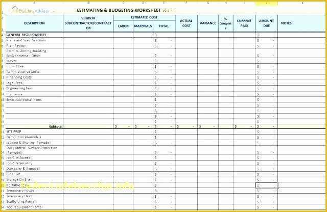 Free Job Cost Sheet Template Of Job Cost Template Construction X Construction Job Costing