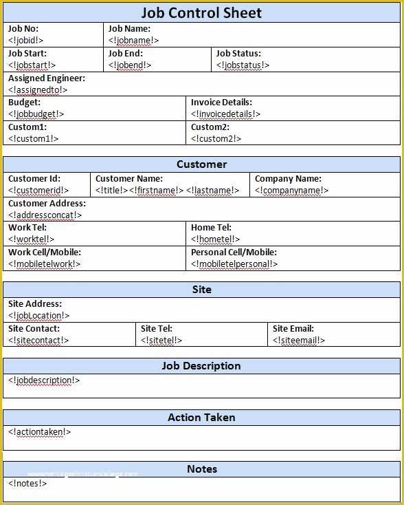 Free Job Cost Sheet Template Of Job Sheet Template Create Job Sheet