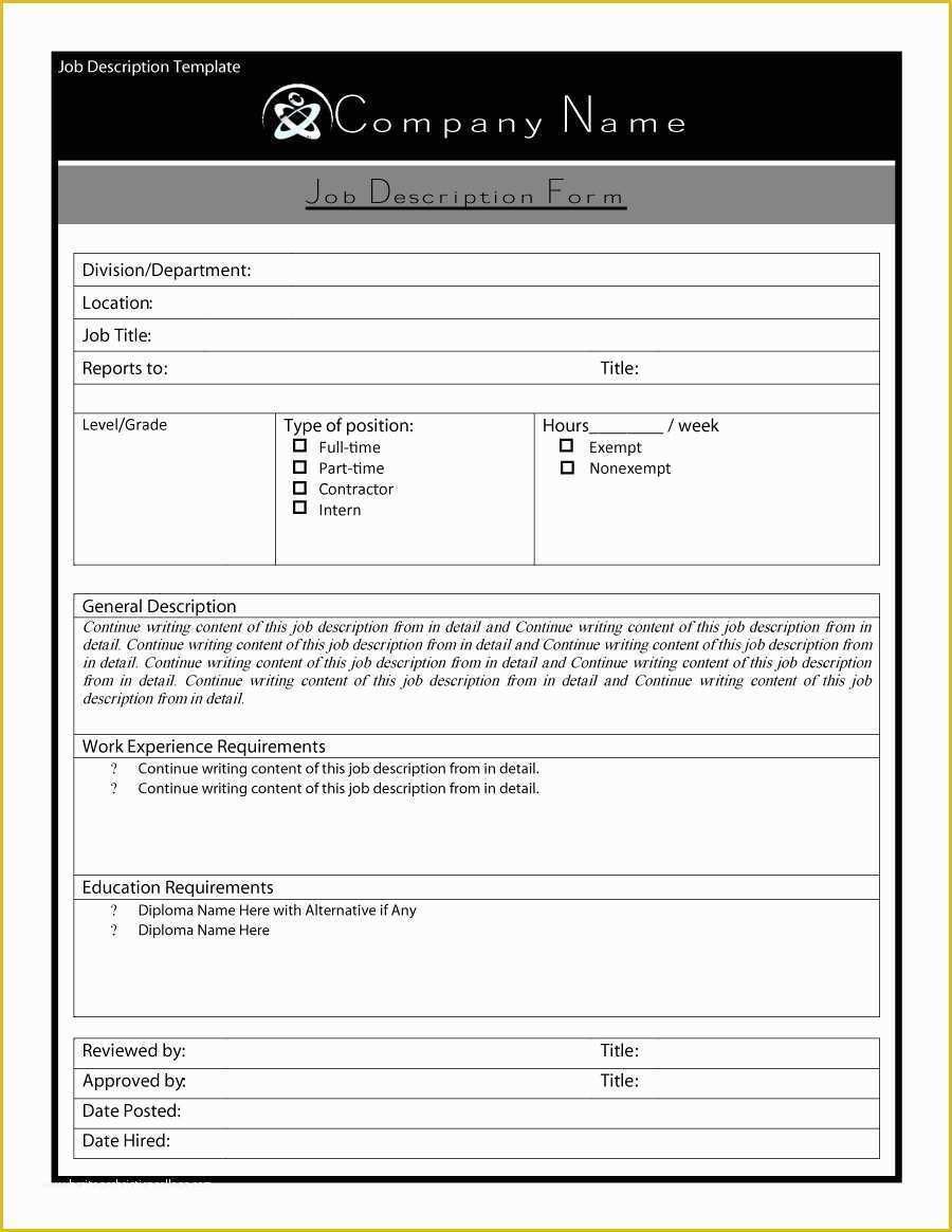 Free Job Description Template Of 49 Free Job Description Templates &amp; Examples Free