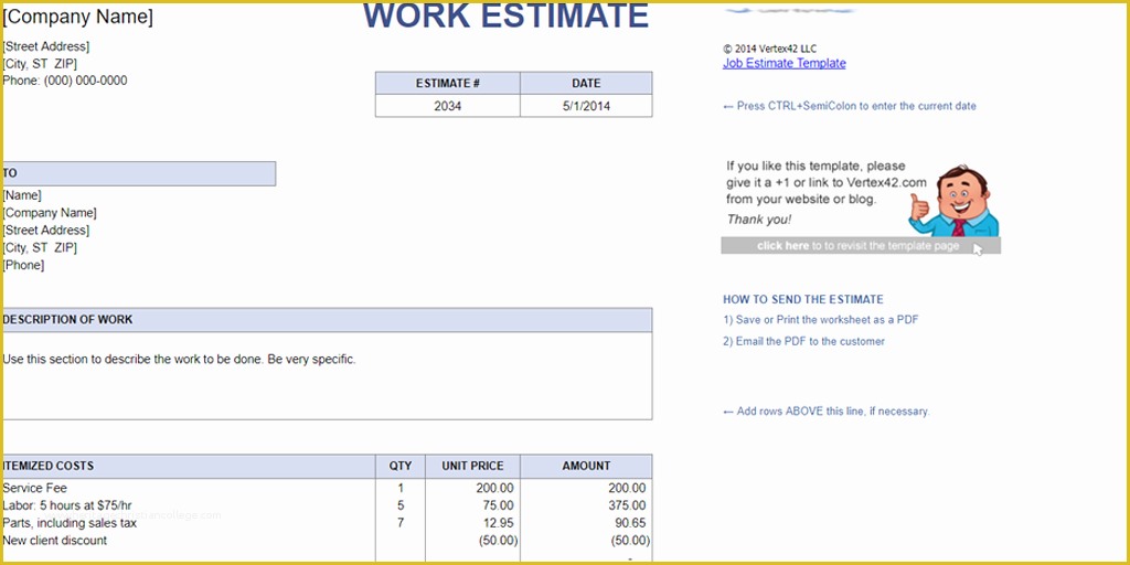 Free Job Estimate Template Of Every Free Estimate Template You Need the 14 Best