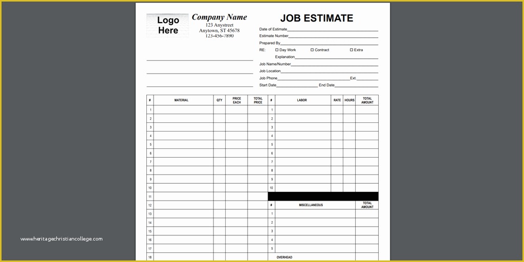 Free Job Estimate Template Of Every Free Estimate Template You Need the 14 Best