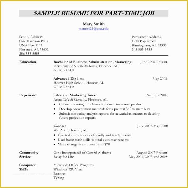 Free Job Resume Template Of 12 Resume Writing Template – Free Sample Example format