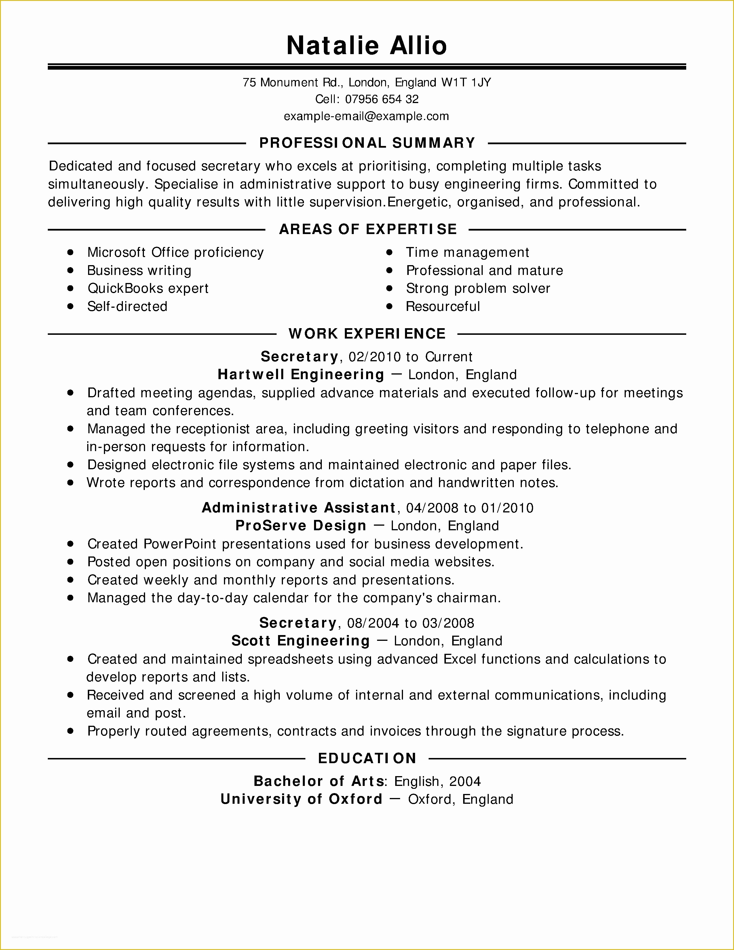Free Job Resume Template Of Choose From Thousands Of Professionally Written Free