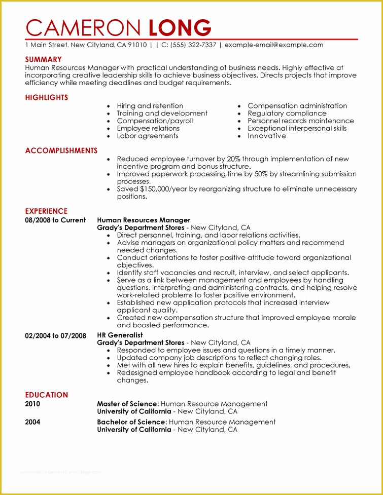 Free Job Specific Resume Templates Of Free Resume Examples by Industry & Job Title