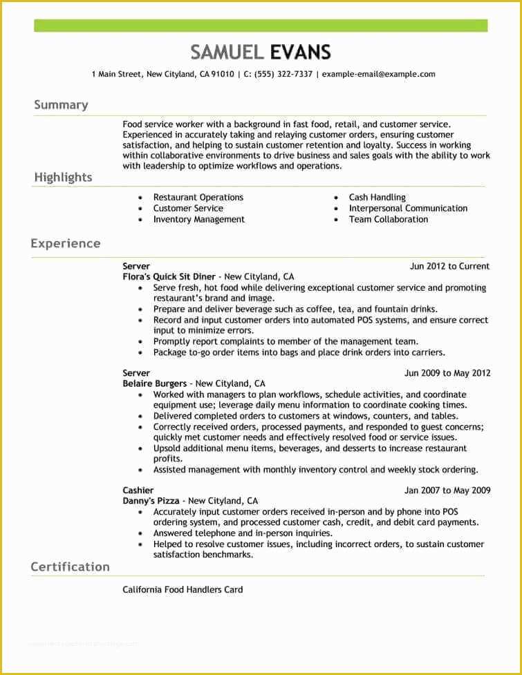 Free Job Specific Resume Templates Of Job Specific 3 Resume Templates