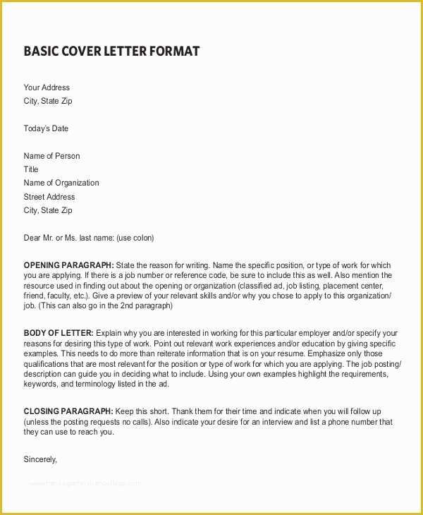 Free Job Specific Resume Templates Of Sample Resume Cover Letter format 6 Documents In Pdf Word