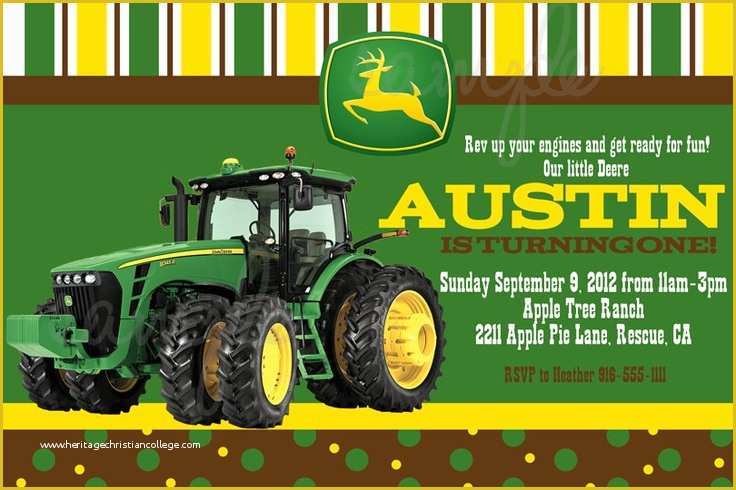 Free John Deere Invitation Template Of 40th Birthday Ideas John Deere Birthday Invitation