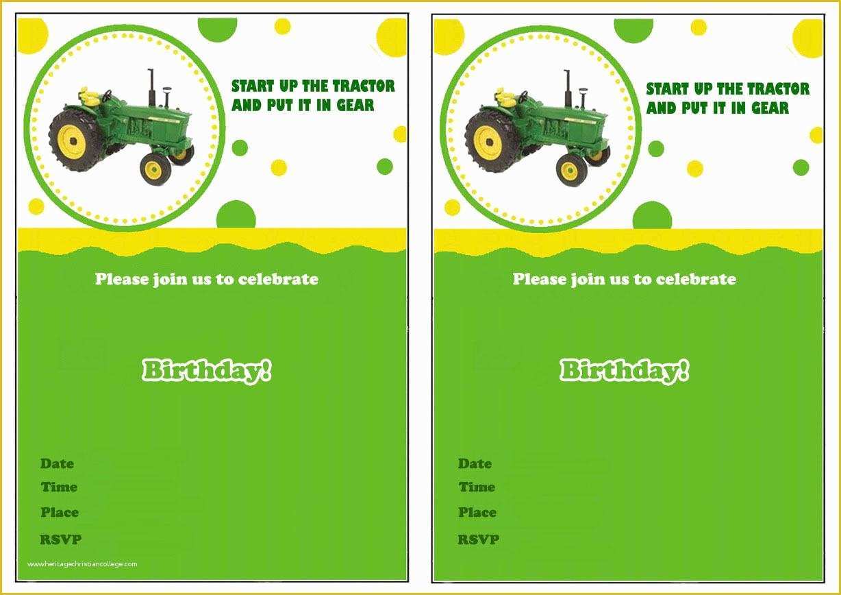 Free John Deere Invitation Template Of Baptism Invitation John Deere Invitations Superb