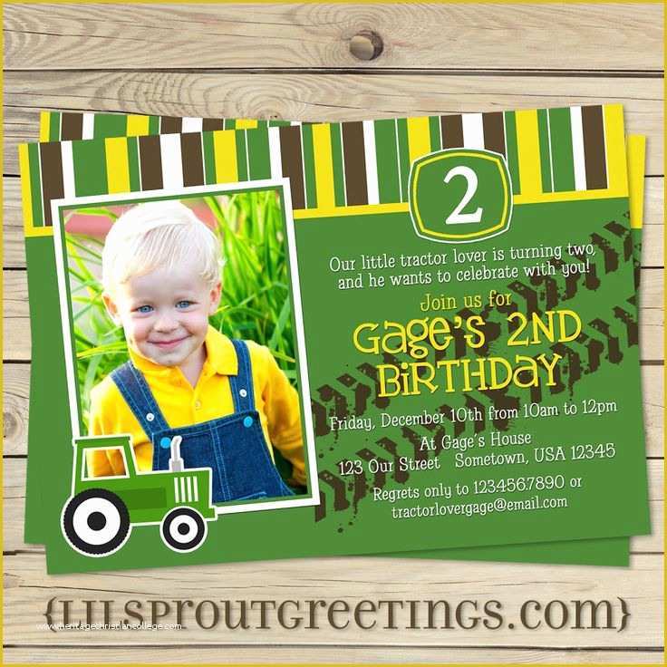 Free John Deere Invitation Template Of Best 20 Tractor Birthday Invitations Ideas On Pinterest